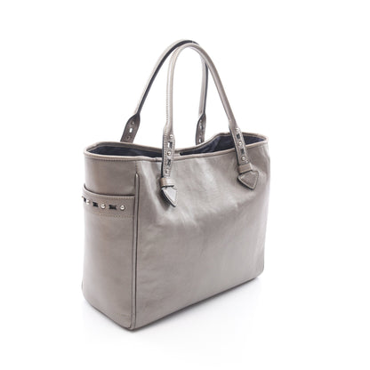 HERITAGE ヘリテージ メタリック ハンドバッグ トートバッグ レザー グレー ロエベ バッグ LOEWE