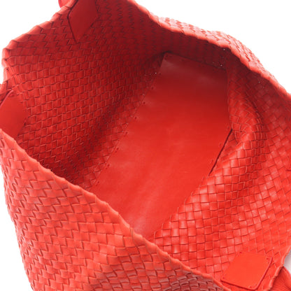 カバMM イントレチャート ハンドバッグ トートバッグ レザー レッド ボッテガヴェネタ バッグ BOTTEGA VENETA