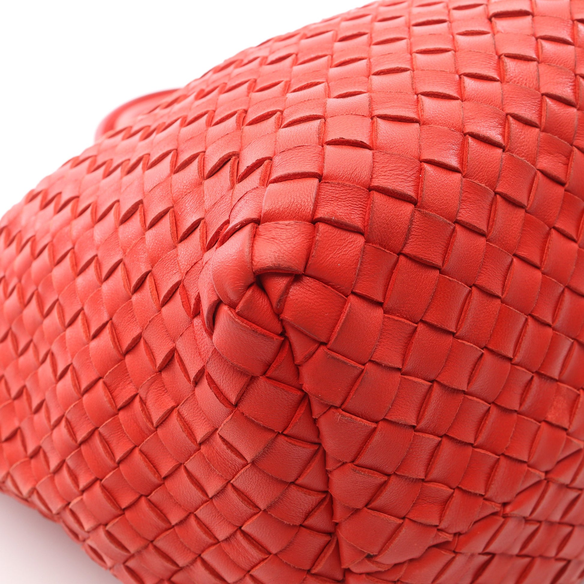 カバMM イントレチャート ハンドバッグ トートバッグ レザー レッド ボッテガヴェネタ バッグ BOTTEGA VENETA