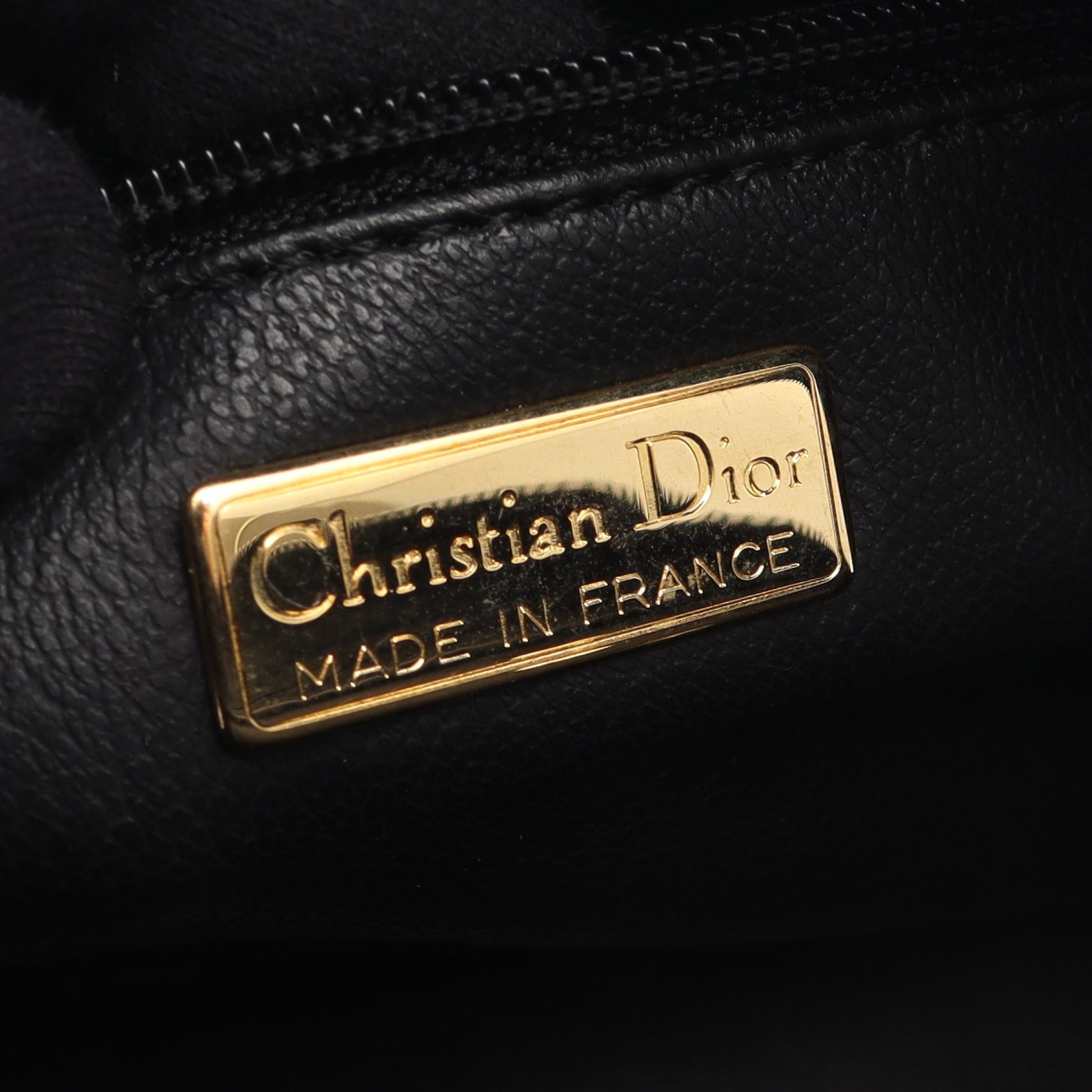 CDロゴ金具 2WAY ハンドバッグ レザー ブラック クリスチャンディオール バッグ Christian Dior