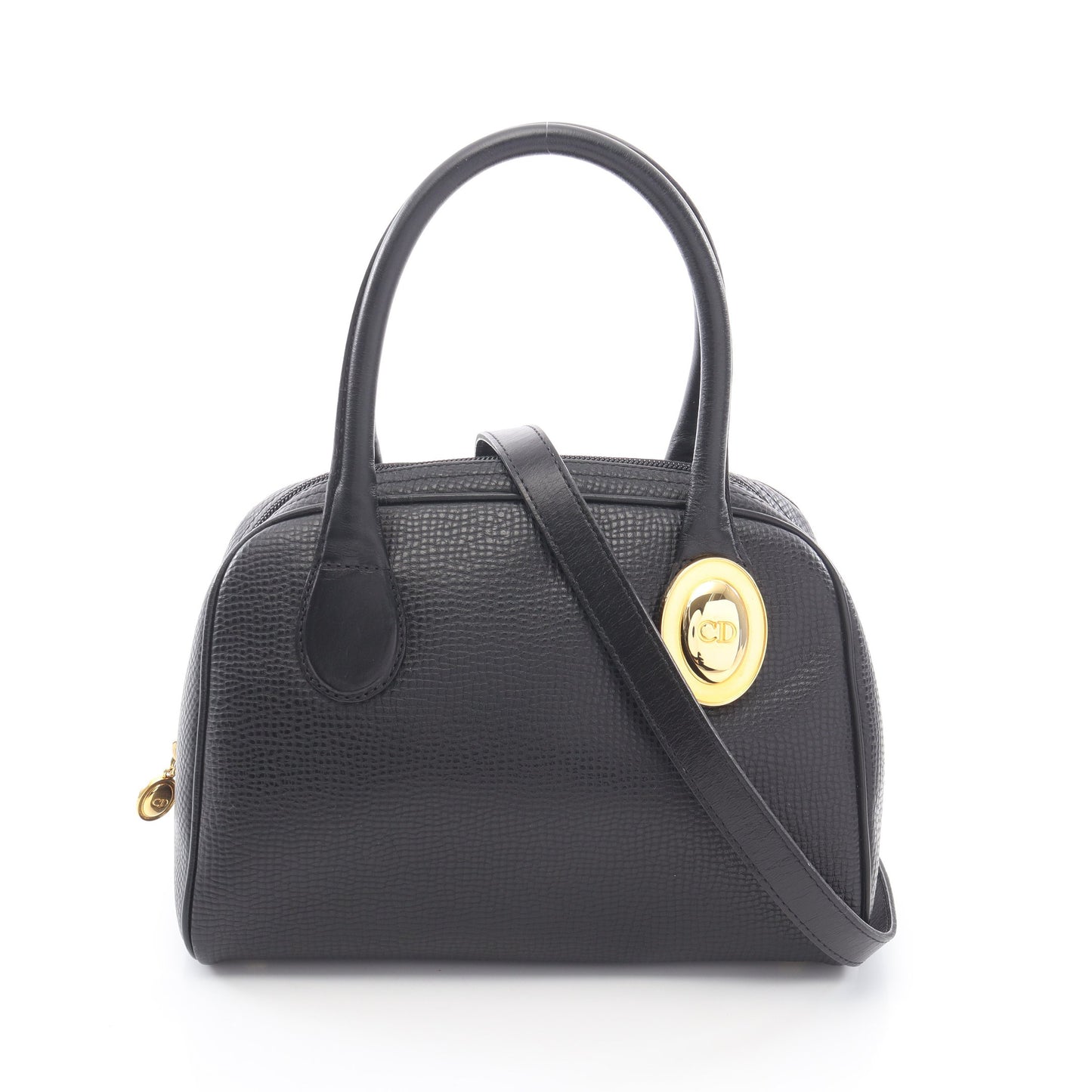CDロゴ金具 2WAY ハンドバッグ レザー ブラック クリスチャンディオール バッグ Christian Dior