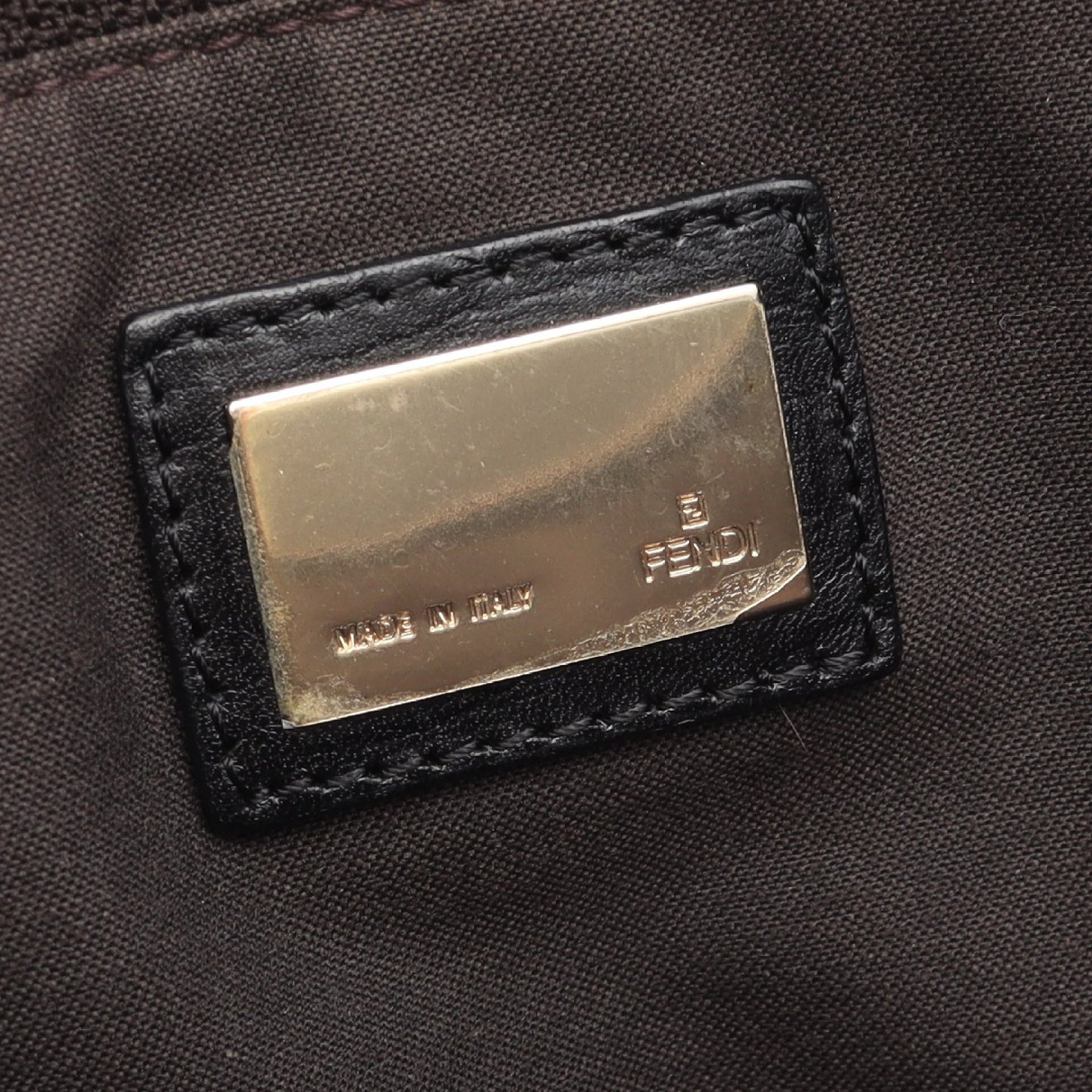 ズッキーノ ショルダーバッグ トートバッグ キャンバス レザー ダークブラウン ブラック フェンディ バッグ FENDI