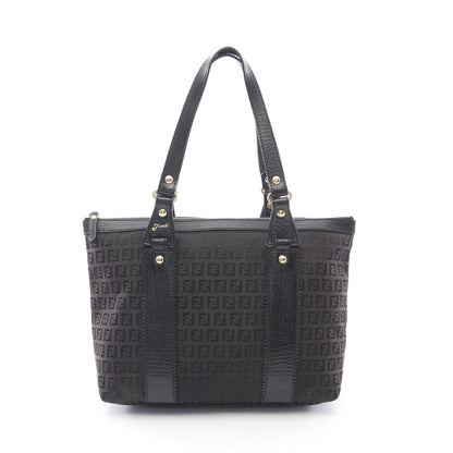 ズッキーノ ショルダーバッグ トートバッグ キャンバス レザー ダークブラウン ブラック フェンディ バッグ FENDI