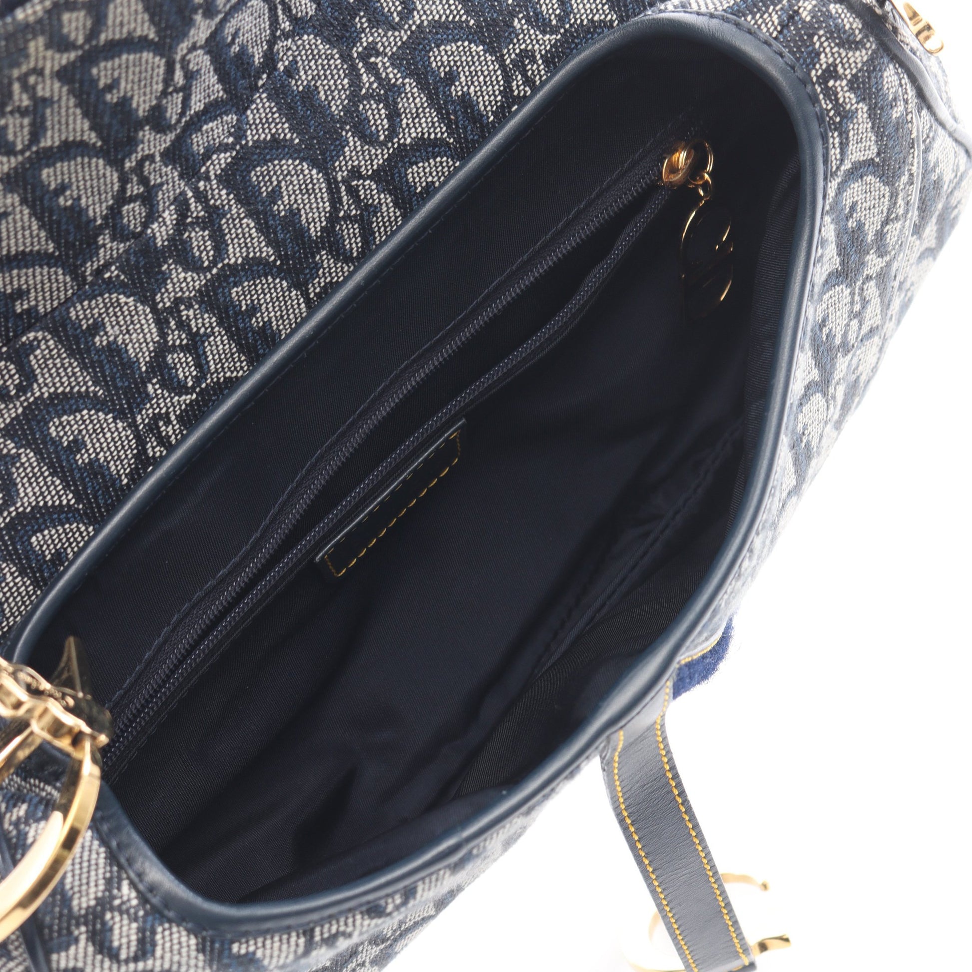 ダブルサドルバッグ トロッター ハンドバッグ キャンバス レザー アイボリー ネイビー クリスチャンディオール バッグ Christian Dior