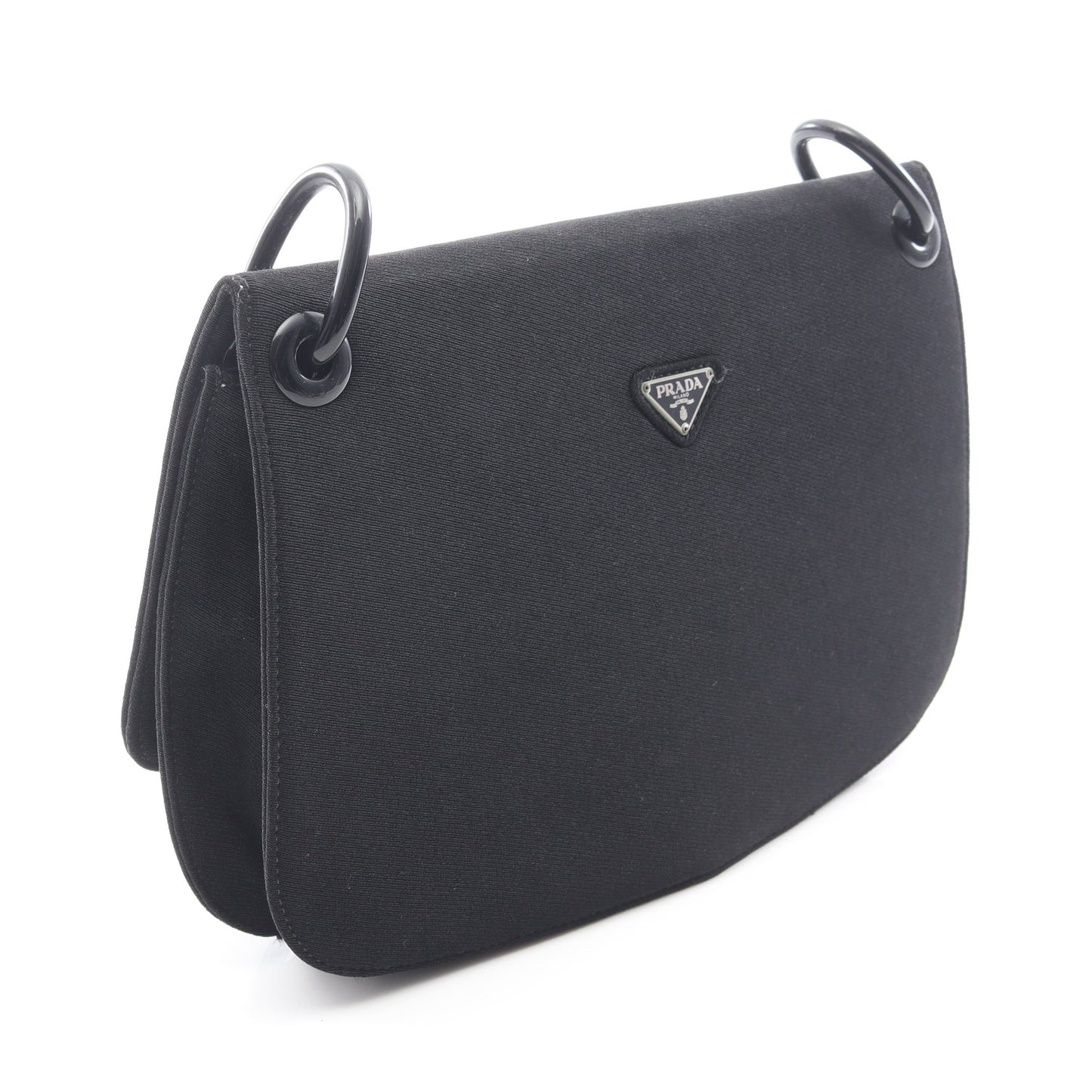 TESSUTO SWING プラスチック チェーンショルダーバッグ ナイロン ブラック プラダ バッグ PRADA