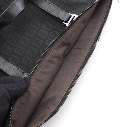 ズッキーノ ハンドバッグ トートバッグ キャンバス レザー ブラック フェンディ バッグ FENDI