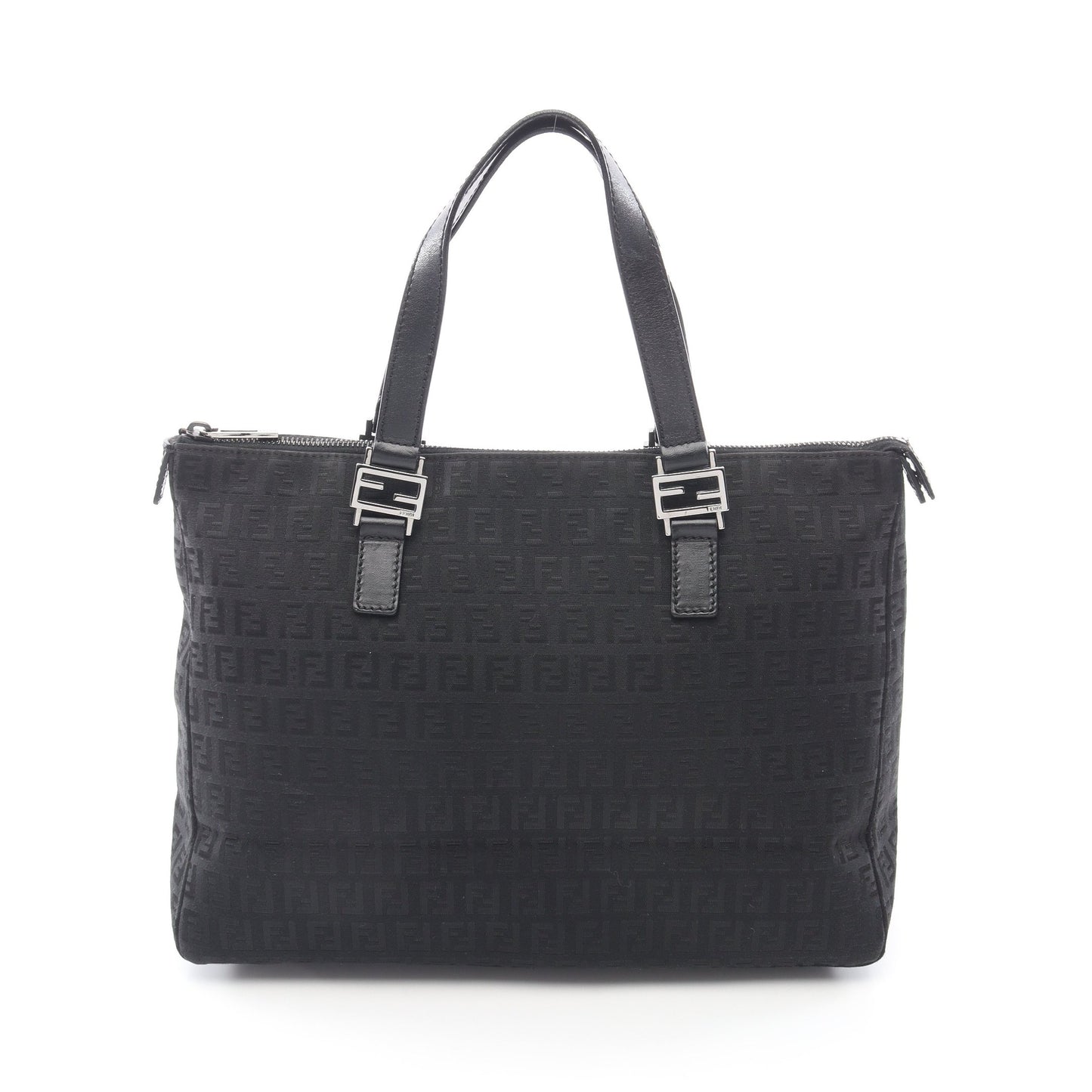 ズッキーノ ハンドバッグ トートバッグ キャンバス レザー ブラック フェンディ バッグ FENDI