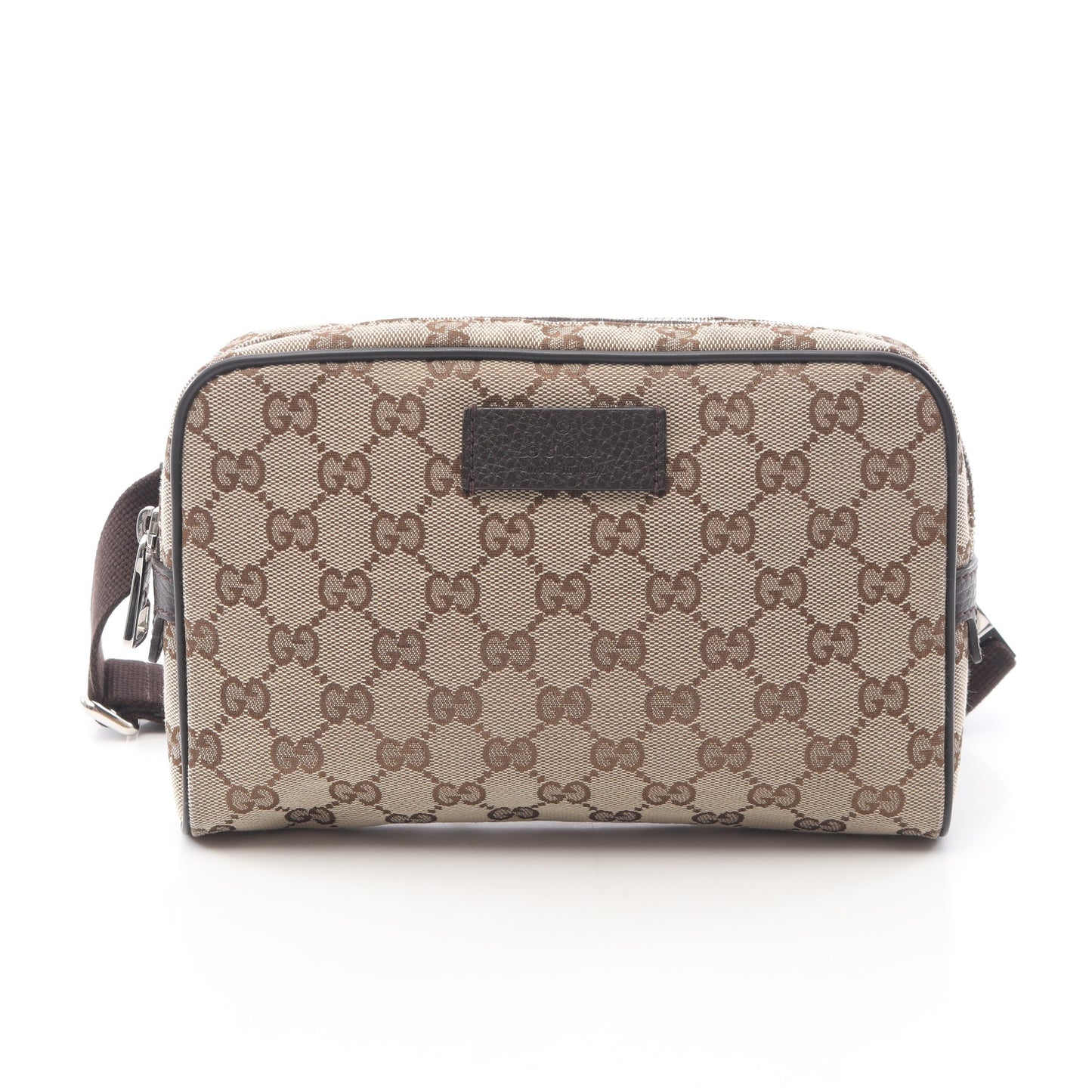 GGキャンバス ボディバッグ ウエストバッグ キャンバス ベージュ ダークブラウン グッチ バッグ GUCCI