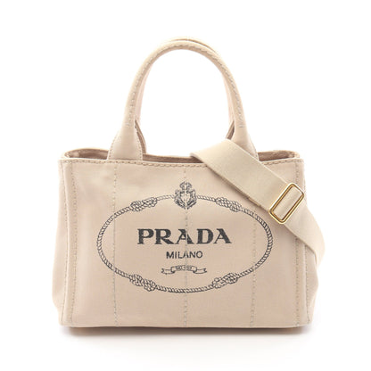 CANAPA カナパ 2WAY ハンドバッグ トートバッグ キャンバス ベージュ プラダ バッグ PRADA