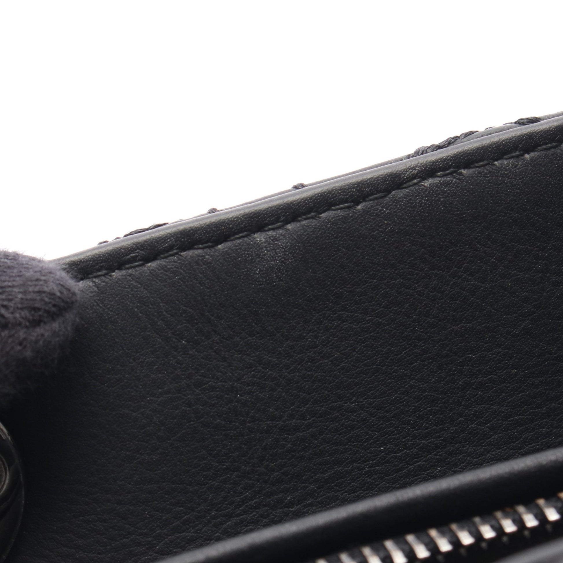 LADY DIOR レディディオール アンセルムライル カナージュ 2WAY ハンドバッグ レザー ブラック クリスチャンディオール バッグ Christian Dior