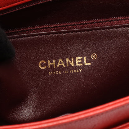 マドモアゼル チェーンショルダーバッグ レザー レッド ゴールド金具 シャネル バッグ CHANEL