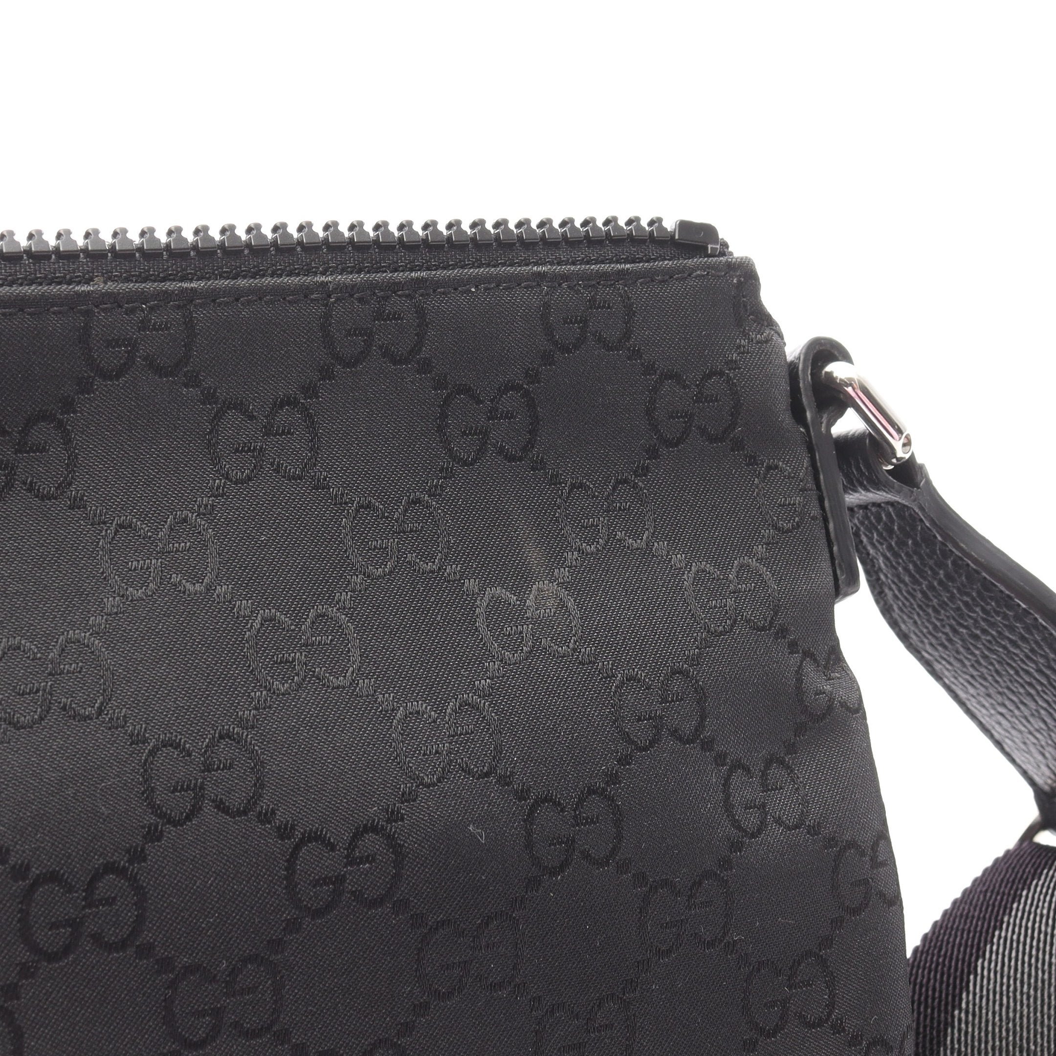 GG柄 ショルダーバッグ ナイロン レザー ブラック グッチ – RECLO