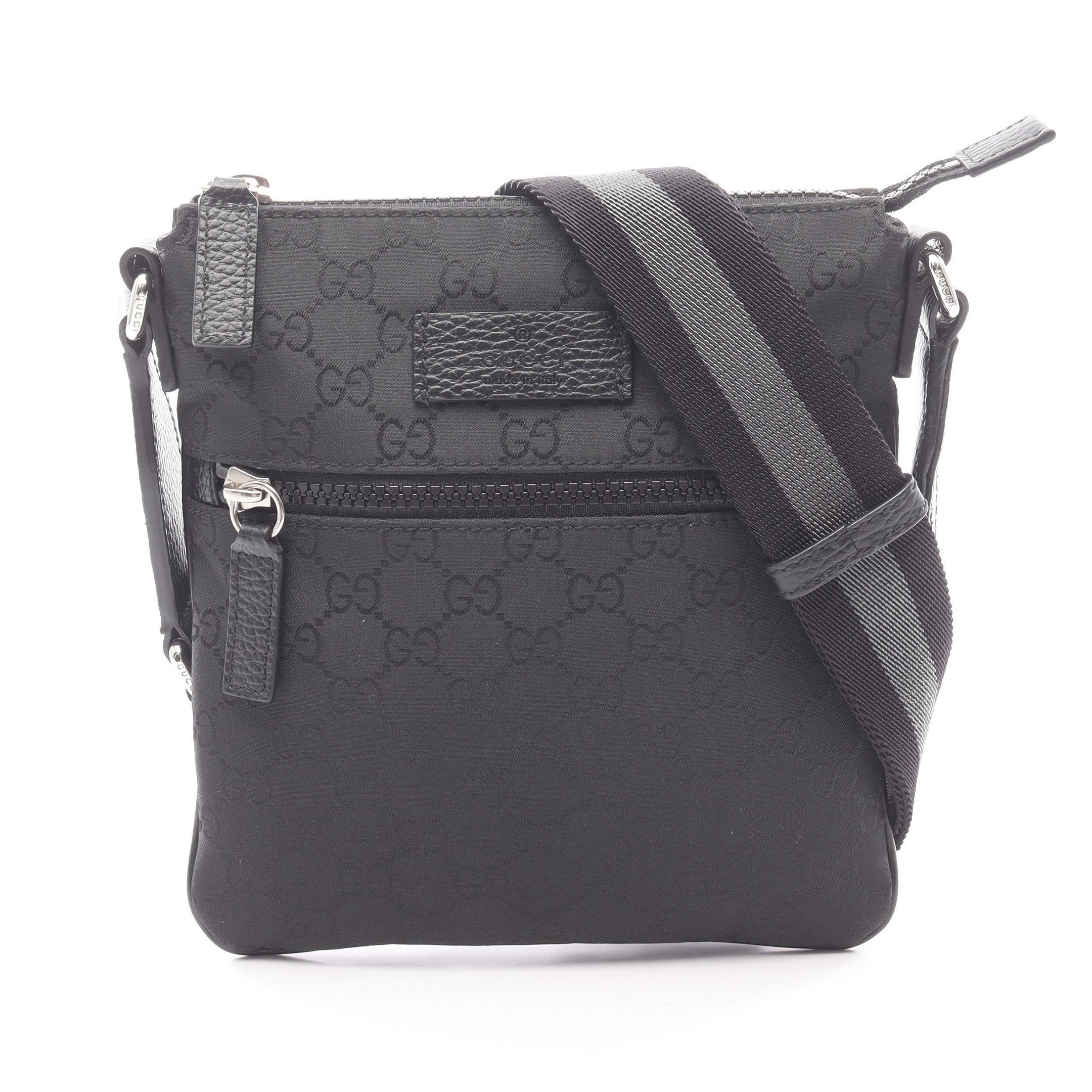GUCCI グッチ ショルダーバッグ ナイロン レザー GG柄 GG柄 ショルダーバッグ ナイロン レザー ブラック グッチ – RECLO