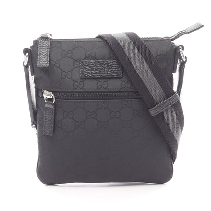 GG柄 ショルダーバッグ ナイロン レザー ブラック グッチ バッグ GUCCI