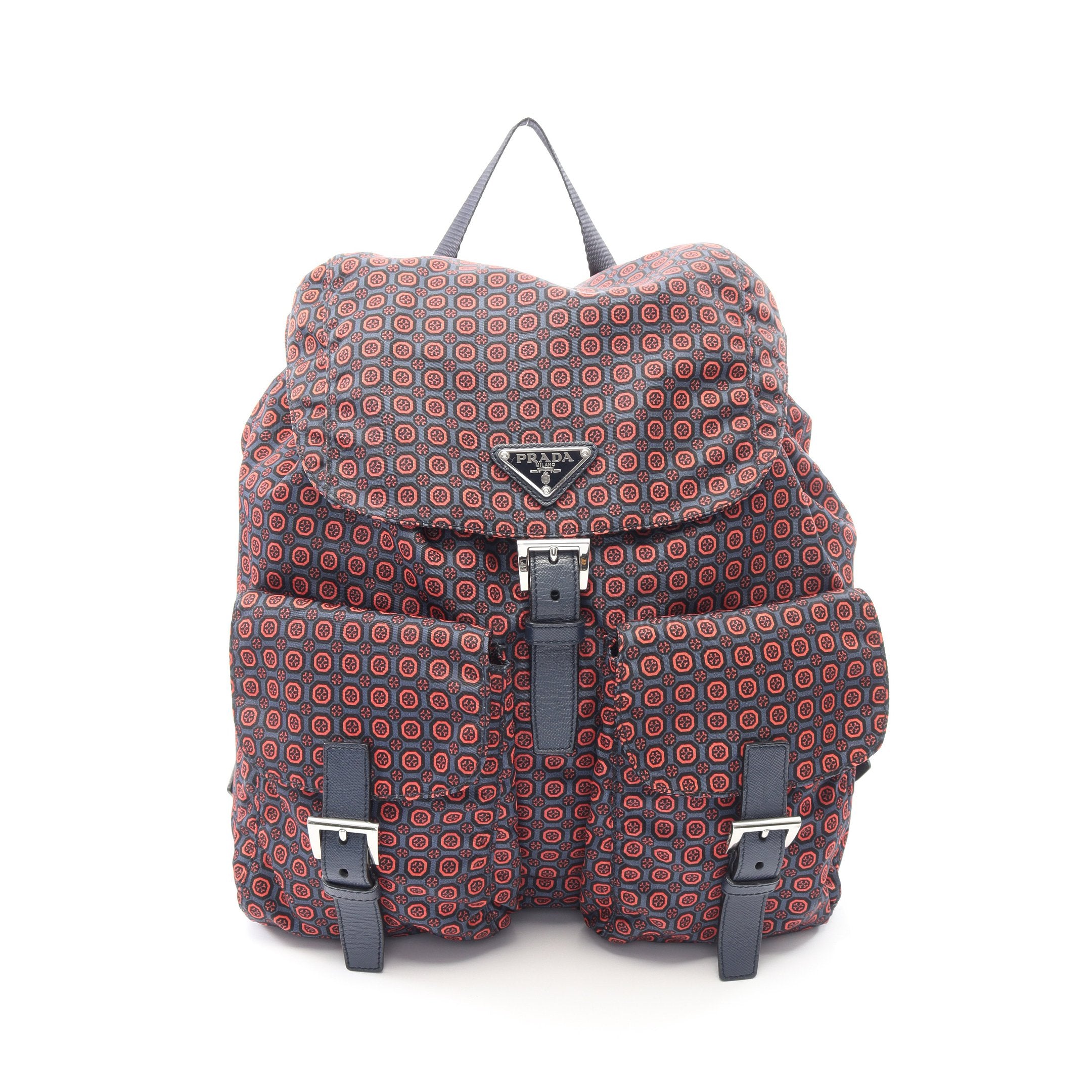 破損箇所あり】PRADA プラダ ナイロン×レザー リュック バックパック