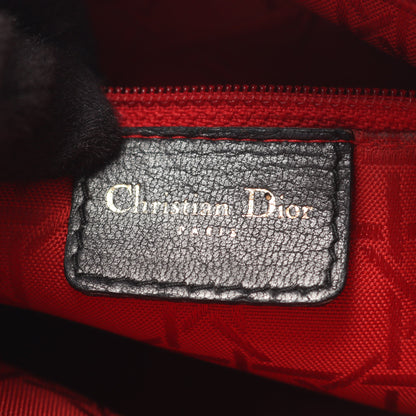 LADY DIOR レディディオール カナージュ ハンドバッグ レザー ブラック クリスチャンディオール バッグ Christian Dior