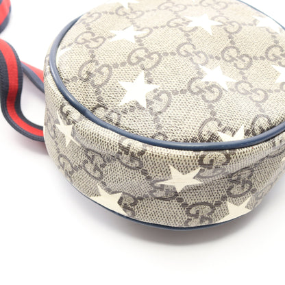 チルドレンズ GGスプリーム スター キッズ ウエストバッグ ボディバッグ PVC レザー ベージュ ネイビー グッチ バッグ GUCCI