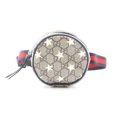 チルドレンズ GGスプリーム スター キッズ ウエストバッグ ボディバッグ PVC レザー ベージュ ネイビー グッチ バッグ GUCCI