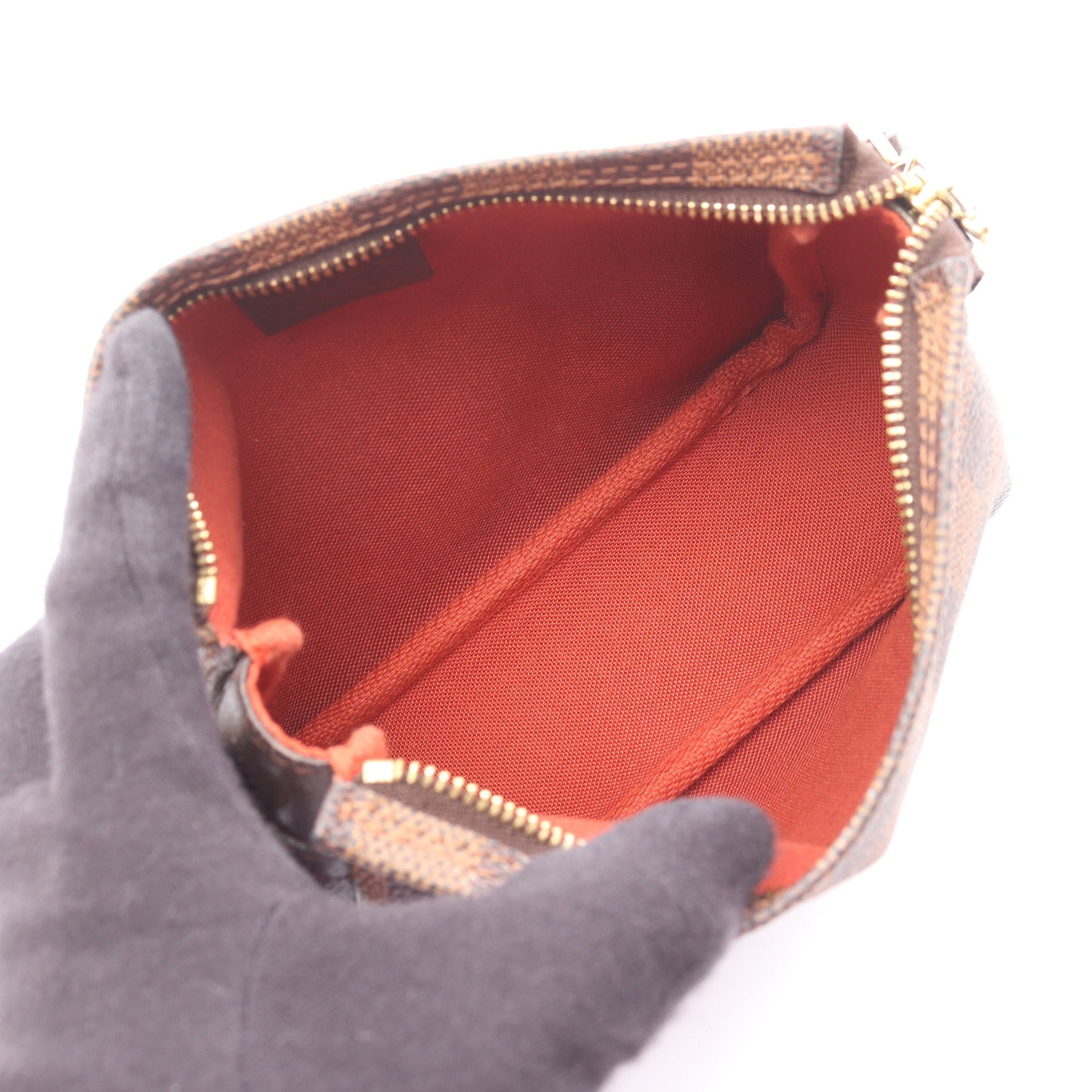 トゥルース メイクアップ ダミエエベヌ ハンドバッグ PVC レザー ブラウン ルイヴィトン バッグ LOUIS VUITTON