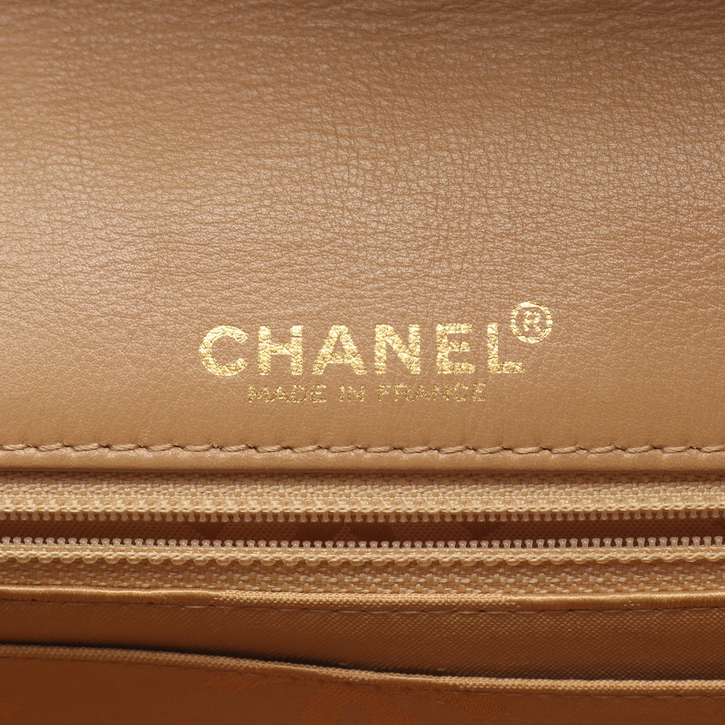ワイルドステッチ アンティークゴールド金具 Wチェーンショルダーバッグ レザー ベージュ シャネル バッグ CHANEL