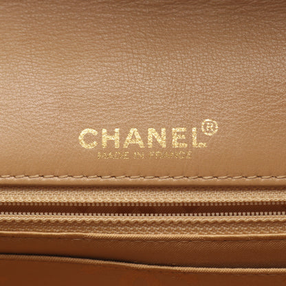 ワイルドステッチ アンティークゴールド金具 Wチェーンショルダーバッグ レザー ベージュ シャネル バッグ CHANEL