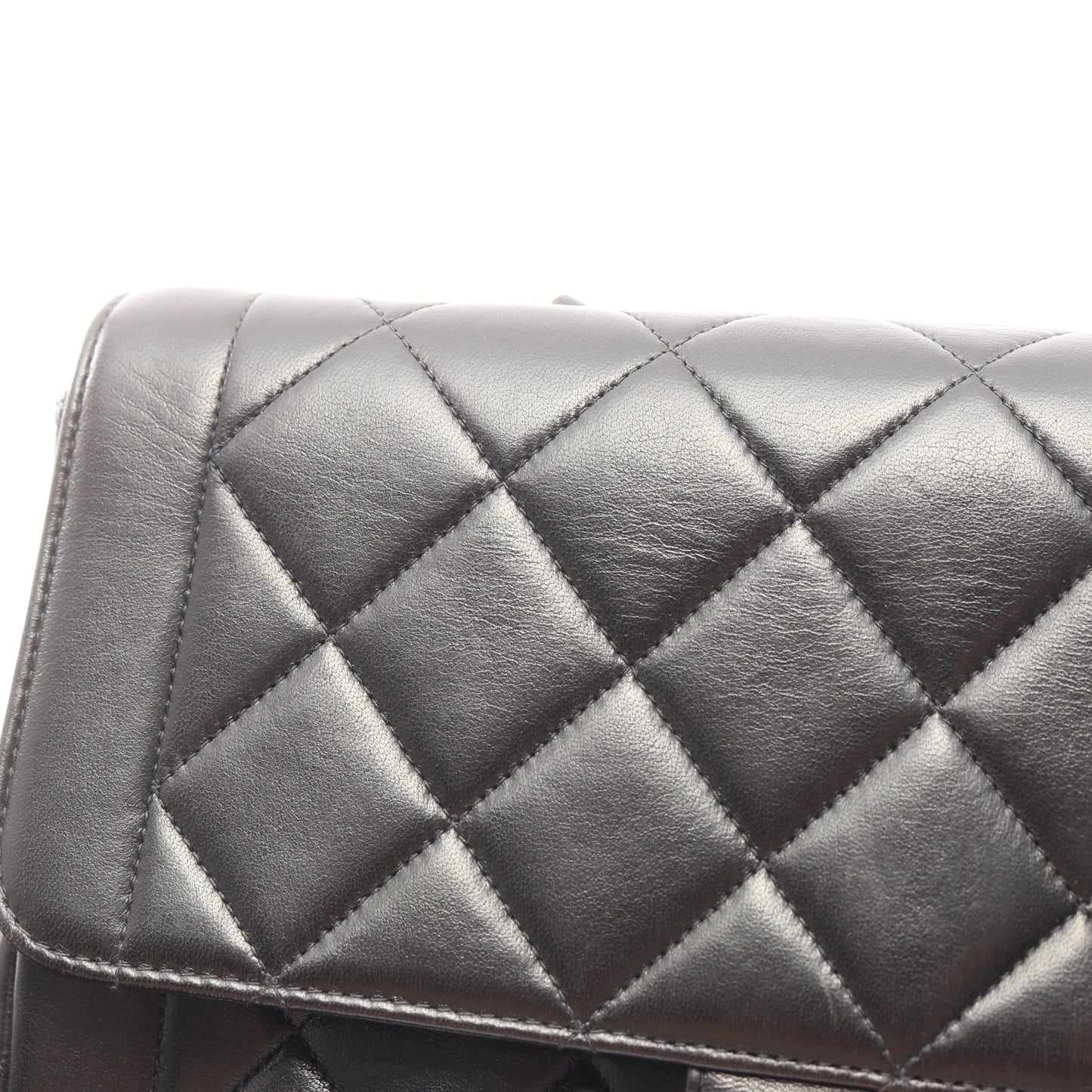 マトラッセ チェーンショルダーバッグ ラムスキン ブラック ゴールド金具 シャネル バッグ CHANEL