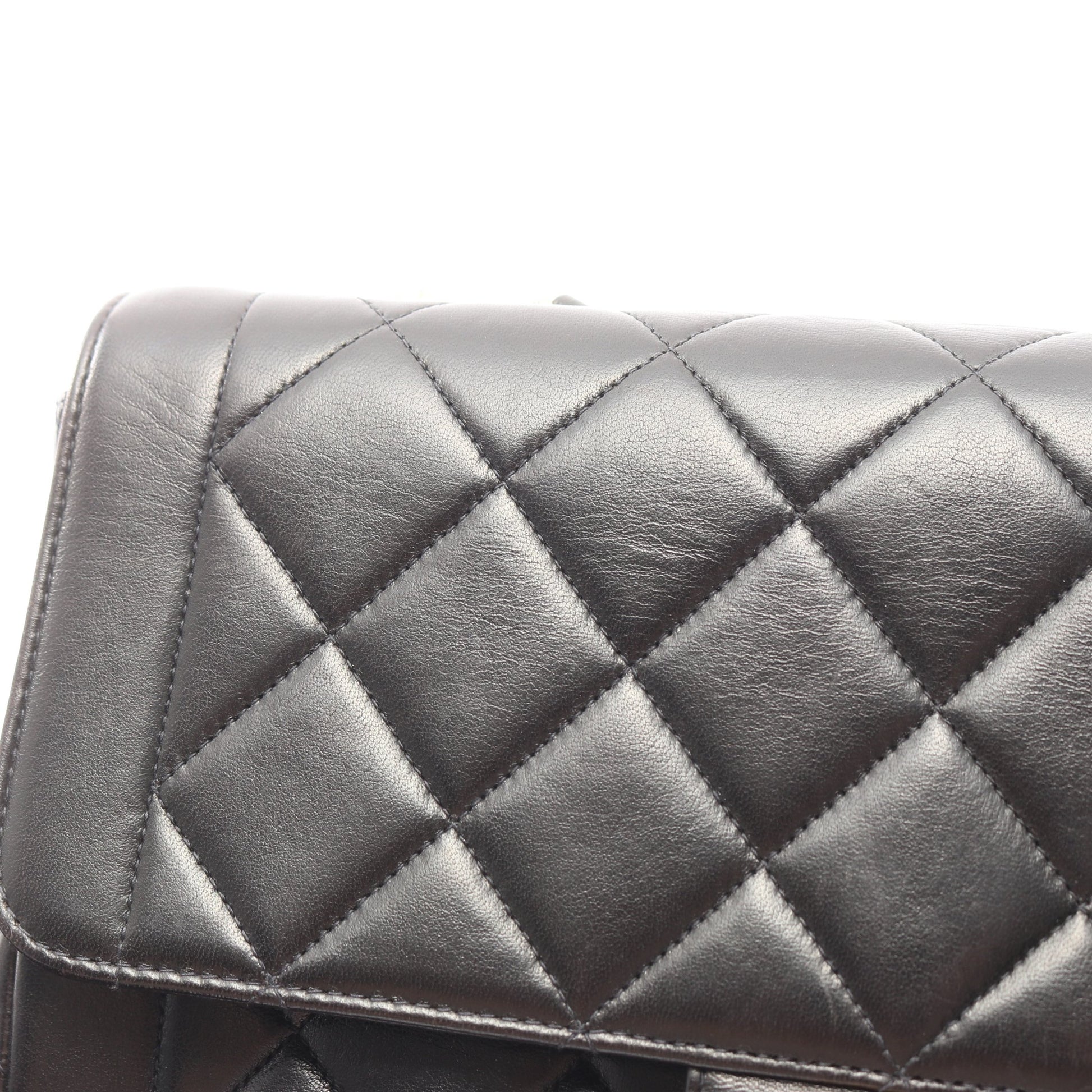 マトラッセ チェーンショルダーバッグ ラムスキン ブラック ゴールド金具 シャネル バッグ CHANEL