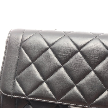 マトラッセ チェーンショルダーバッグ ラムスキン ブラック ゴールド金具 シャネル バッグ CHANEL