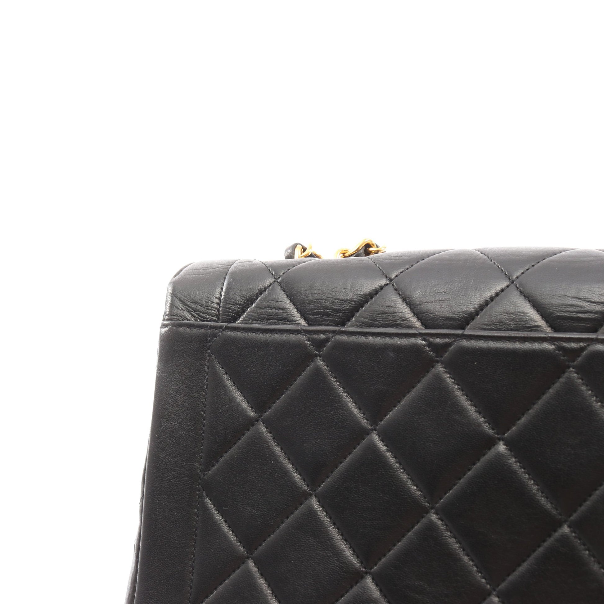 マトラッセ チェーンショルダーバッグ ラムスキン ブラック ゴールド金具 シャネル バッグ CHANEL