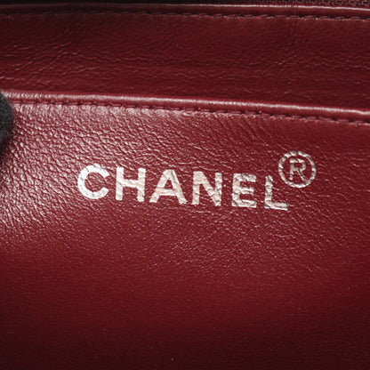マトラッセ ショルダーバッグ ラムスキン ブラック シルバー金具 シャネル バッグ CHANEL