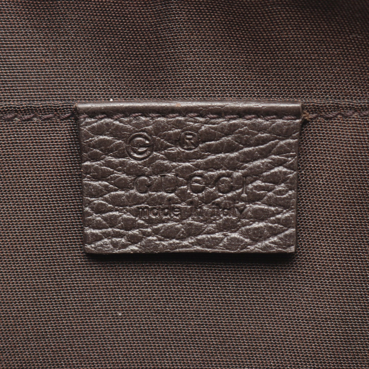 GGクリスタル ボディバッグ ウエストバッグ コーティングキャンバス レザー ベージュ ダークブラウン グッチ バッグ GUCCI