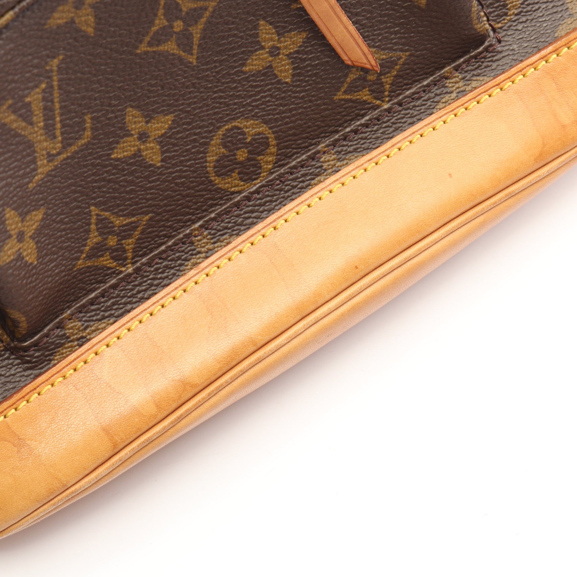 モンスリMM モノグラム バックパック リュックサック PVC レザー ブラウン ルイヴィトン バッグ LOUIS VUITTON
