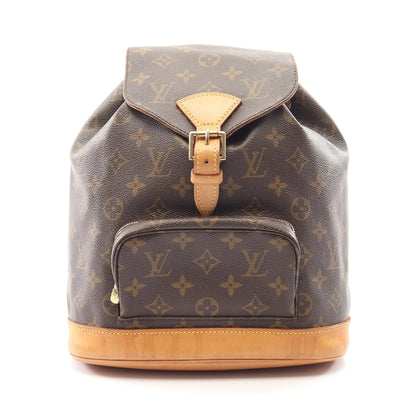 モンスリMM モノグラム バックパック リュックサック PVC レザー ブラウン ルイヴィトン バッグ LOUIS VUITTON