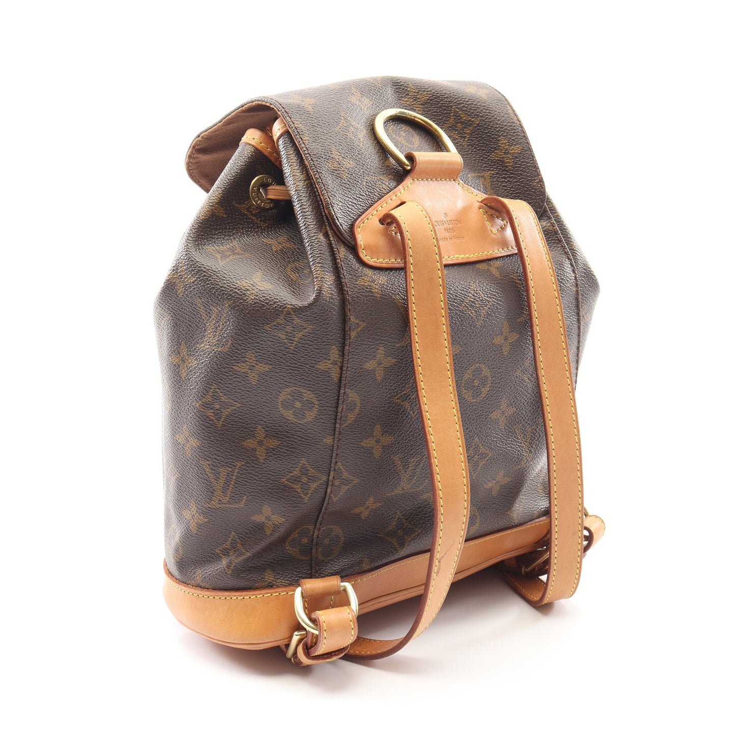 モンスリMM モノグラム バックパック リュックサック PVC レザー ブラウン ルイヴィトン バッグ LOUIS VUITTON
