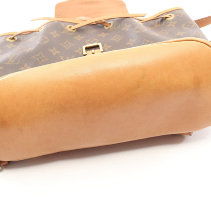 モンスリMM モノグラム バックパック リュックサック PVC レザー ブラウン ルイヴィトン バッグ LOUIS VUITTON