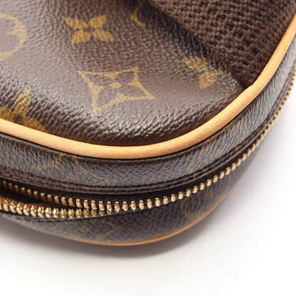 ポシェットガンジュ モノグラム ボディバッグ PVC レザー ブラウン ルイヴィトン バッグ LOUIS VUITTON