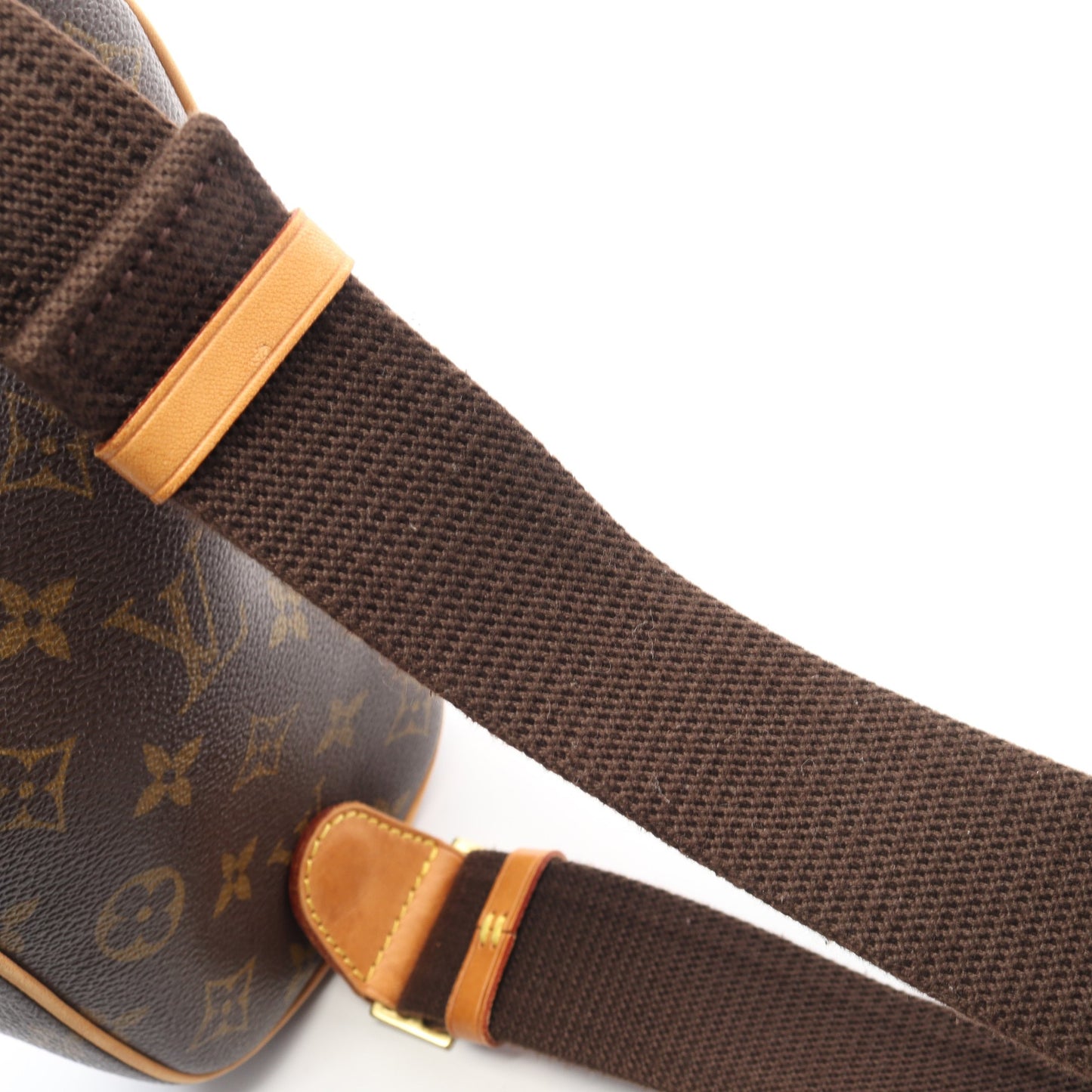 ポシェットガンジュ モノグラム ボディバッグ PVC レザー ブラウン ルイヴィトン バッグ LOUIS VUITTON