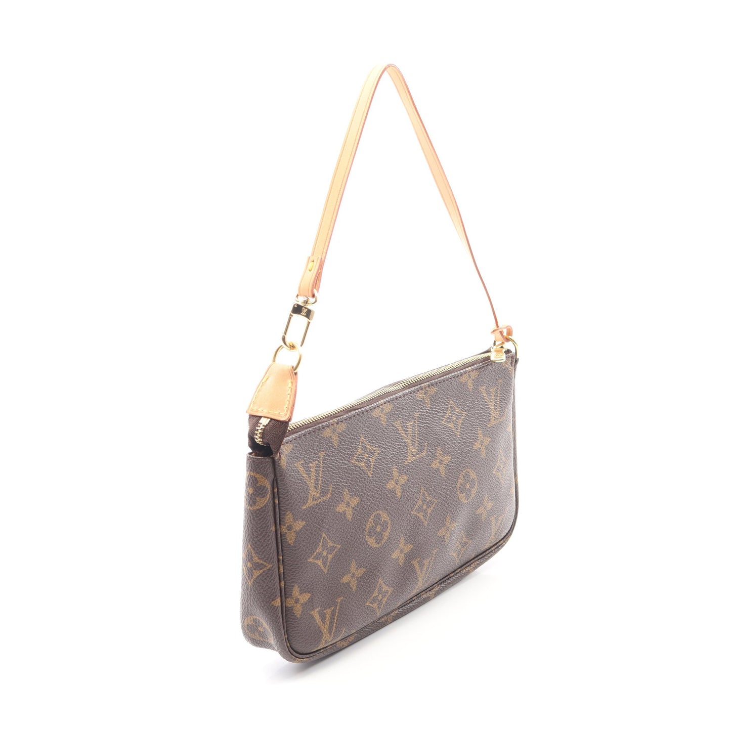 ポシェットアクセソワール モノグラム ハンドバッグ PVC レザー ブラウン ルイヴィトン バッグ LOUIS VUITTON