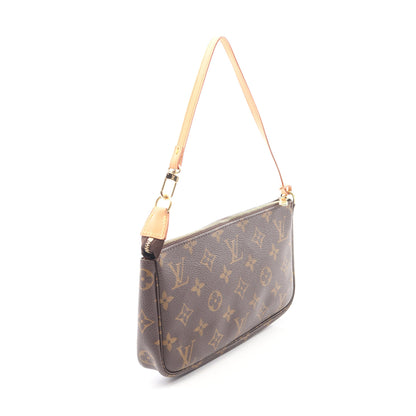 ポシェットアクセソワール モノグラム ハンドバッグ PVC レザー ブラウン ルイヴィトン バッグ LOUIS VUITTON