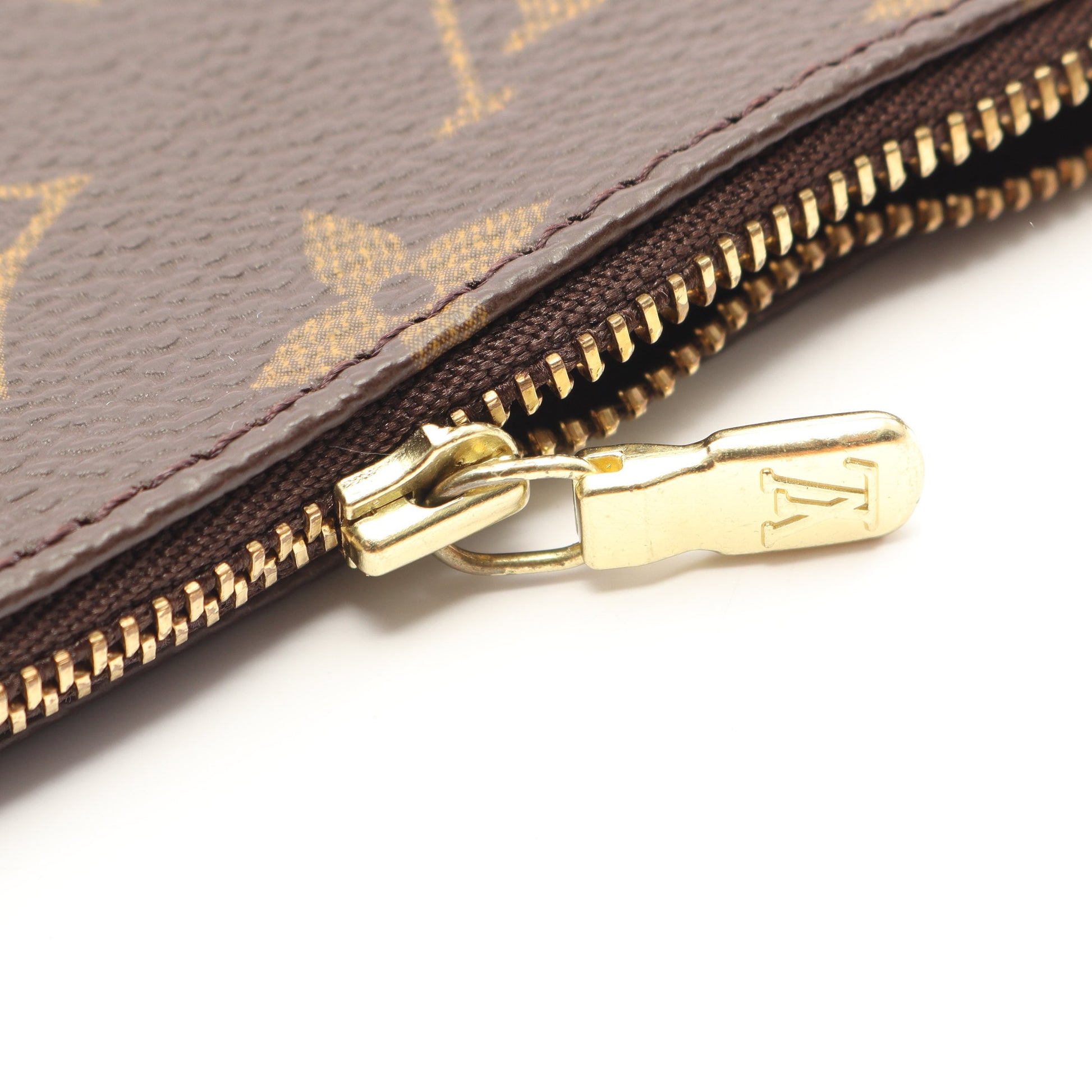 ポシェットアクセソワール モノグラム ハンドバッグ PVC レザー ブラウン ルイヴィトン バッグ LOUIS VUITTON