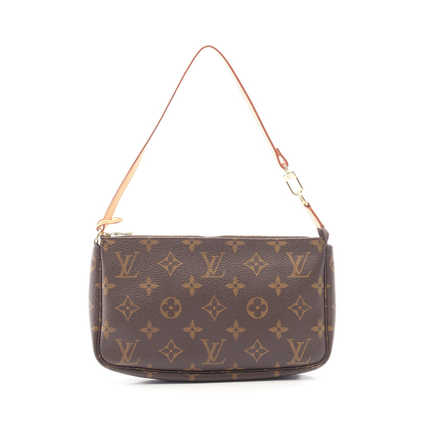 ポシェットアクセソワール モノグラム ハンドバッグ PVC レザー ブラウン ルイヴィトン バッグ LOUIS VUITTON