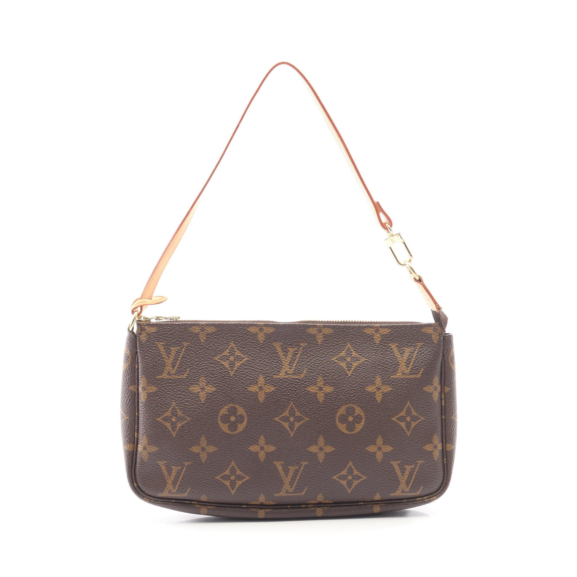 ポシェットアクセソワール モノグラム ハンドバッグ PVC レザー ブラウン ルイヴィトン バッグ LOUIS VUITTON