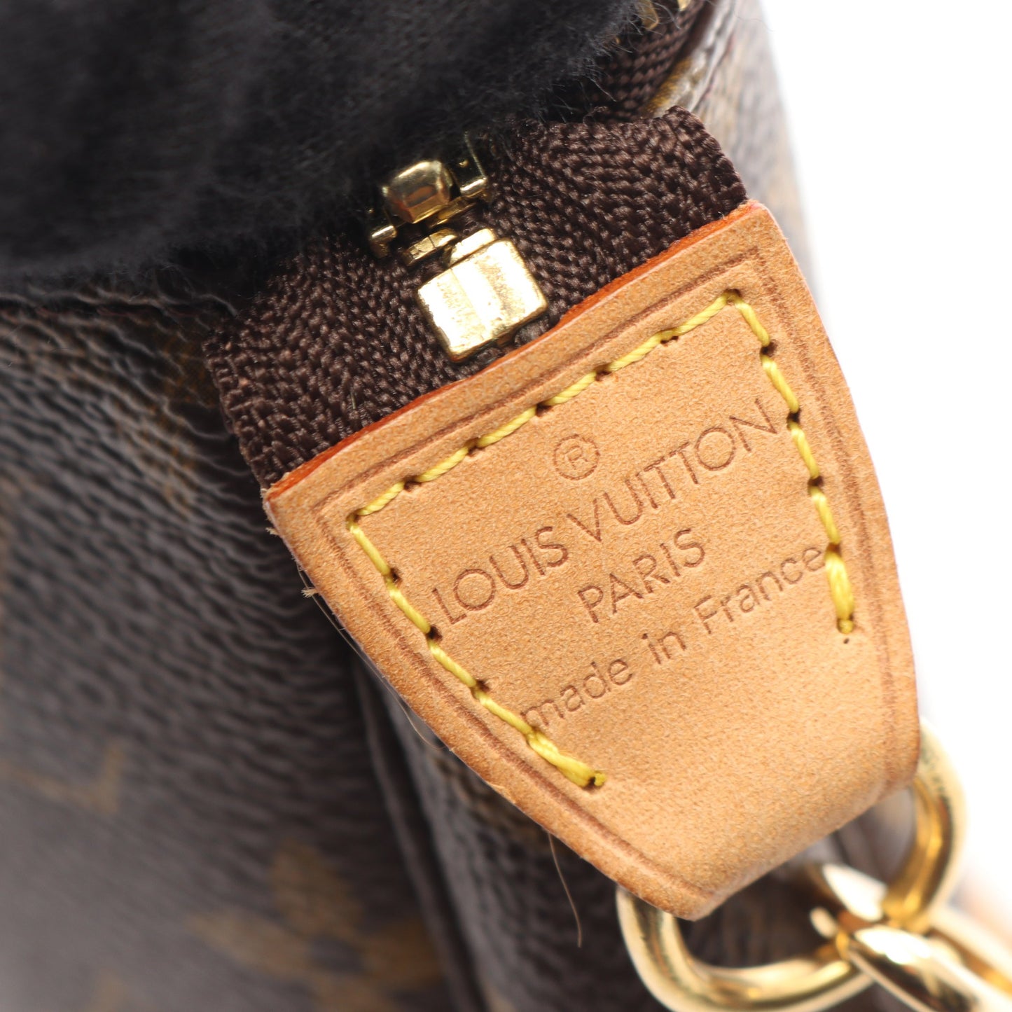 ポシェットアクセソワール モノグラム ハンドバッグ PVC レザー ブラウン ルイヴィトン バッグ LOUIS VUITTON