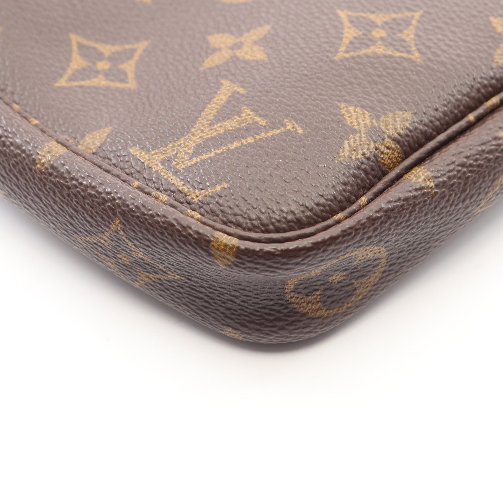 ポシェットアクセソワール モノグラム ハンドバッグ PVC レザー ブラウン ルイヴィトン バッグ LOUIS VUITTON
