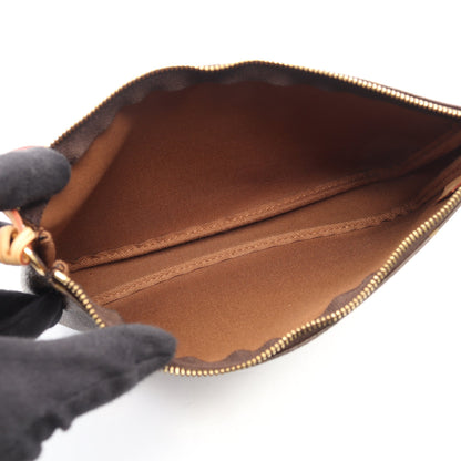 ポシェットアクセソワール モノグラム ハンドバッグ PVC レザー ブラウン ルイヴィトン バッグ LOUIS VUITTON