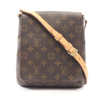 ミュゼットサルサ ショートストラップ モノグラム ショルダーバッグ PVC レザー ブラウン ルイヴィトン バッグ LOUIS VUITTON