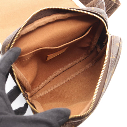 バムバッグ ボスフォール モノグラム ボディバッグ ウエストバッグ PVC レザー ブラウン ルイヴィトン バッグ LOUIS VUITTON