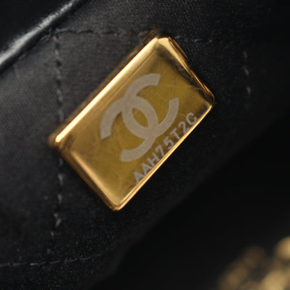 CHANEL 22 ミニ チェーンショルダーバッグ レザー ブラック ゴールド金具 シャネル バッグ CHANEL