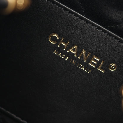 CHANEL 22 ミニ チェーンショルダーバッグ レザー ブラック ゴールド金具 シャネル バッグ CHANEL