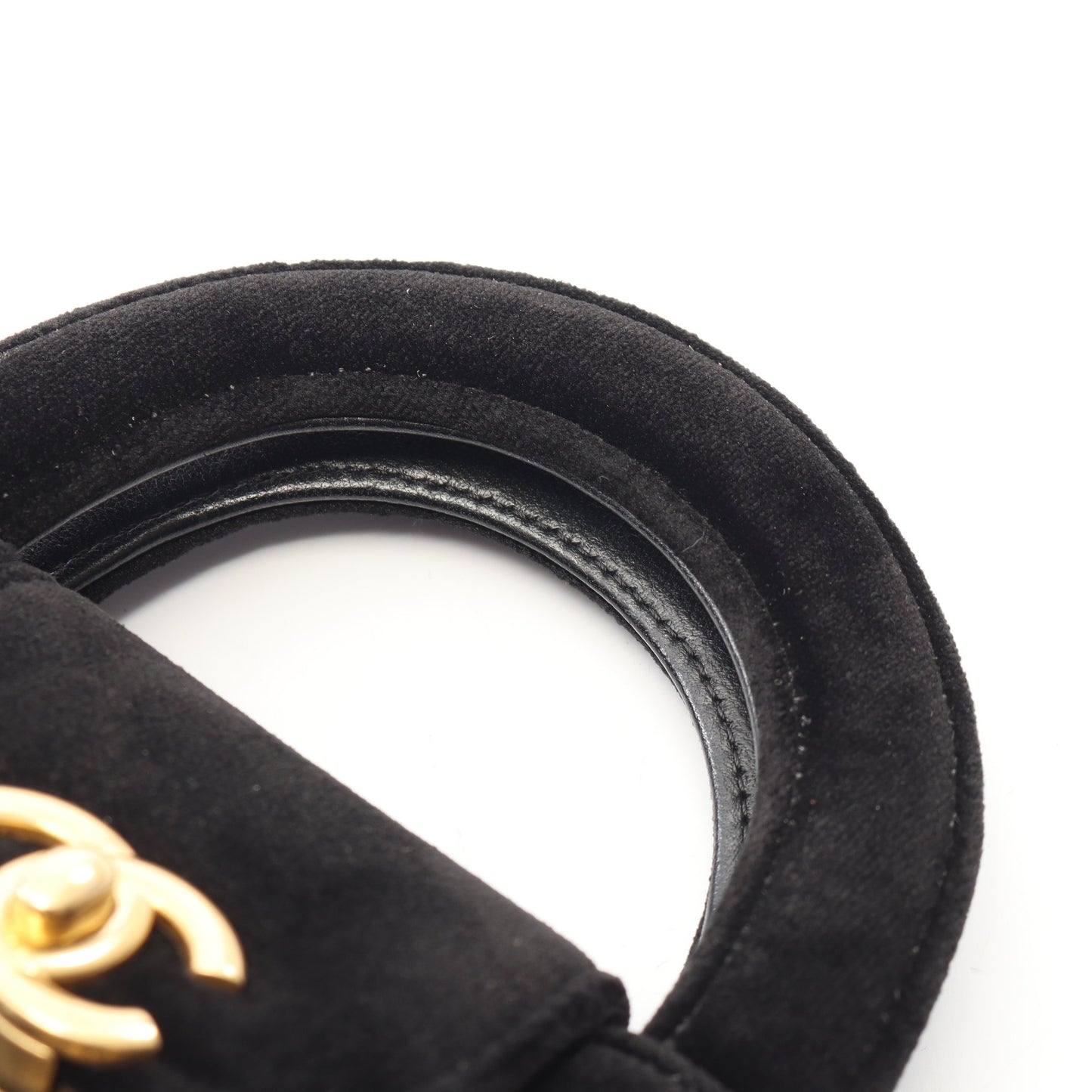 マトラッセ 2WAY チェーンショルダーバッグ ベロア ブラック ゴールド金具 シャネル バッグ CHANEL